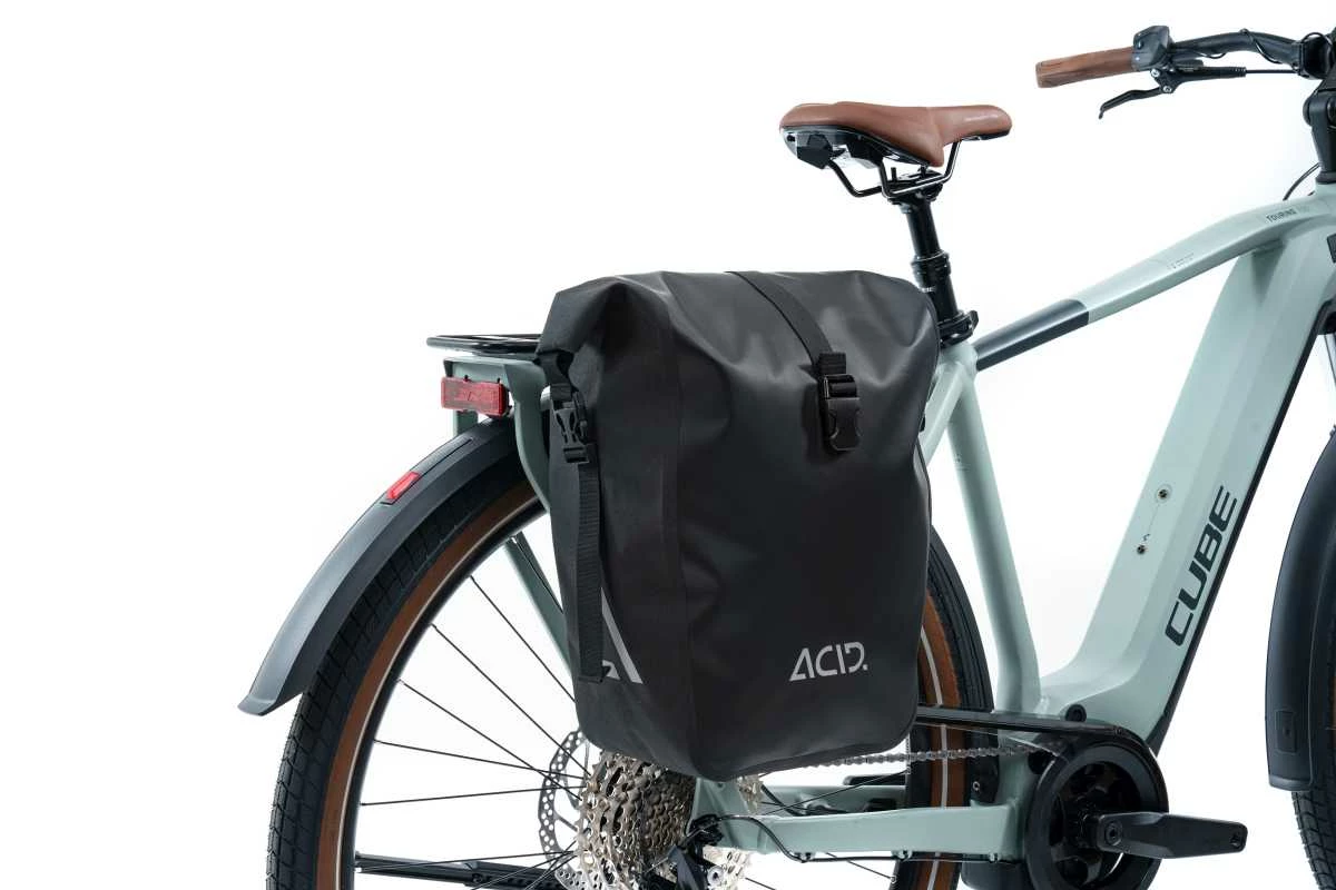 Acid Travlr Pure 15 Fahrrad Gepäckträgertasche Schwarz – Bild 5