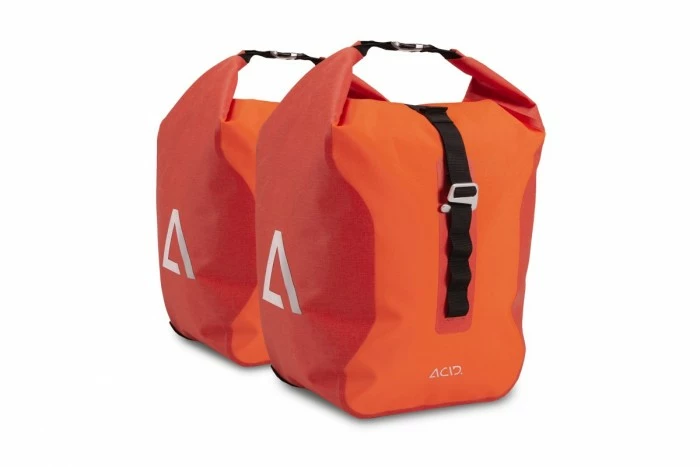 Acid Travlr Pro 20/2 Fahrrad Gepäckträgertasche Set Rot