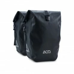 Acid Travlr Pure 20/2 Fahrrad Gepäckträgertasche Set Schwarz